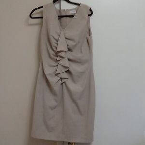 Calvin Klein size 12 beige business dress
